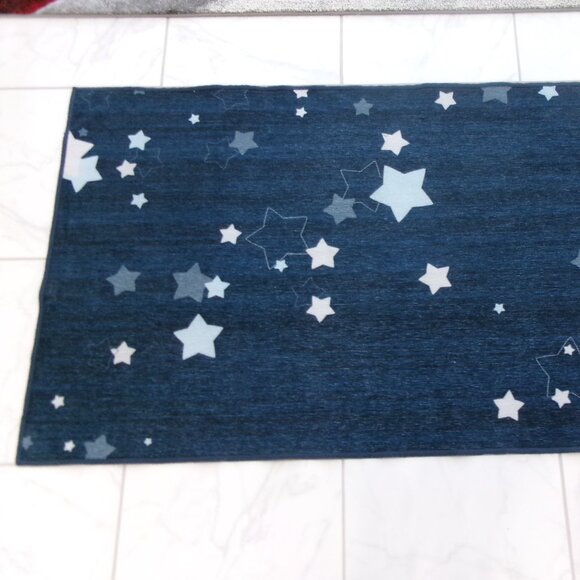 Ruggable Dark Blue Star Print Throw Rug  4x6 Celestial - Picture 3 of 12
